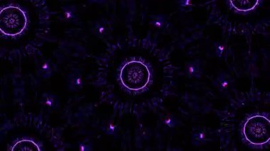 Psikedelik Kaleydoskop Patlaması simetrik kaleydoskop şekilleri patlıyor ve canlı renklerle beatendly döngülerde şekil değiştiriyor