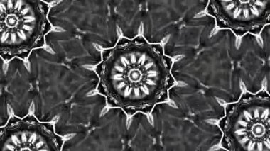 Psikedelik Kaleydoskop Patlaması simetrik kaleydoskop şekilleri patlıyor ve canlı renklerle beatendly döngülerde şekil değiştiriyor