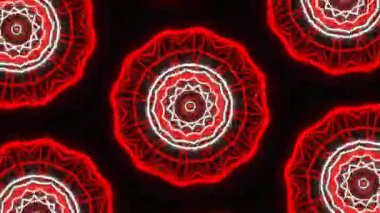 Psikedelik Kaleydoskop Patlaması simetrik kaleydoskop şekilleri patlıyor ve canlı renklerle beatendly döngülerde şekil değiştiriyor