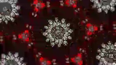 Psikedelik Kaleydoskop Patlaması simetrik kaleydoskop şekilleri patlıyor ve canlı renklerle beatendly döngülerde şekil değiştiriyor