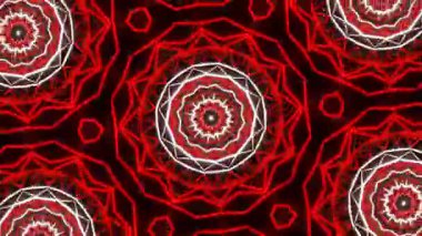 Psikedelik Kaleydoskop Patlaması simetrik kaleydoskop şekilleri patlıyor ve canlı renklerle beatendly döngülerde şekil değiştiriyor
