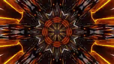 Psikedelik Kaleydoskop Patlaması simetrik kaleydoskop şekilleri patlıyor ve canlı renklerle beatendly döngülerde şekil değiştiriyor