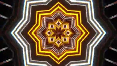 Psychedelic Kaleidoscope Burst Symmetric kaleidoscope shapes bursting and morphing with vibrant colors on beatfriendly loops