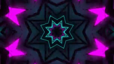 Psychedelic Kaleidoscope Burst Symmetric kaleidoscope shapes bursting and morphing with vibrant colors on beatfriendly loops