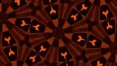 Psikedelik Kaleydoskop Patlaması simetrik kaleydoskop şekilleri patlıyor ve canlı renklerle beatendly döngülerde şekil değiştiriyor