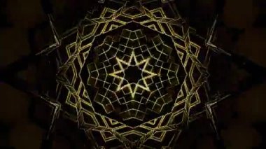 Psikedelik Kaleydoskop Patlaması simetrik kaleydoskop şekilleri patlıyor ve canlı renklerle beatendly döngülerde şekil değiştiriyor