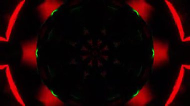 Psikedelik Kaleydoskop Patlaması simetrik kaleydoskop şekilleri patlıyor ve canlı renklerle beatendly döngülerde şekil değiştiriyor