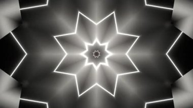 Psychedelic Kaleidoscope Burst Symmetric kaleidoscope shapes bursting and morphing with vibrant colors on beatfriendly loops