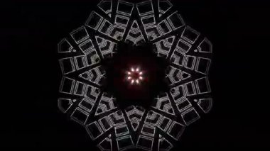 Psikedelik Kaleydoskop Patlaması simetrik kaleydoskop şekilleri patlıyor ve canlı renklerle beatendly döngülerde şekil değiştiriyor