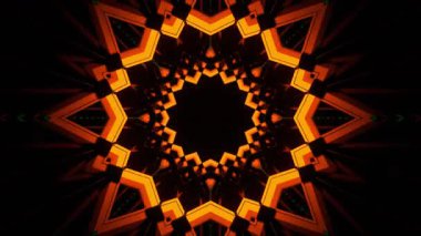 Psikedelik Kaleydoskop Patlaması simetrik kaleydoskop şekilleri patlıyor ve canlı renklerle beatendly döngülerde şekil değiştiriyor