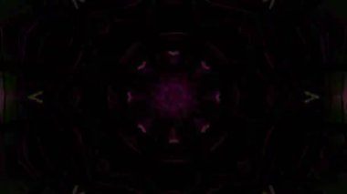 Psikedelik Kaleydoskop Patlaması simetrik kaleydoskop şekilleri patlıyor ve canlı renklerle beatendly döngülerde şekil değiştiriyor