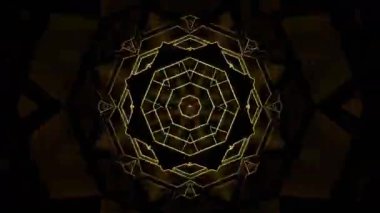 Psikedelik Kaleydoskop Patlaması simetrik kaleydoskop şekilleri patlıyor ve canlı renklerle beatendly döngülerde şekil değiştiriyor