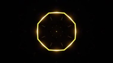 3 boyutlu neon ışığı ve parıldayan şekiller.