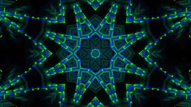 Psychedelic Kaleidoscope Burst Symmetric kaleidoscope shapes bursting and morphing with vibrant colors on beatfriendly loops