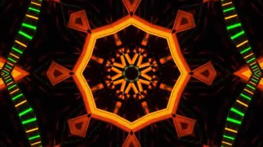 Psychedelic Kaleidoscope Burst Symmetric kaleidoscope shapes bursting and morphing with vibrant colors on beatfriendly loops