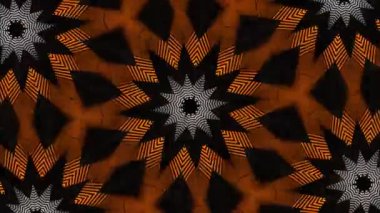 Psikedelik Kaleydoskop Patlaması simetrik kaleydoskop şekilleri patlıyor ve canlı renklerle beatendly döngülerde şekil değiştiriyor