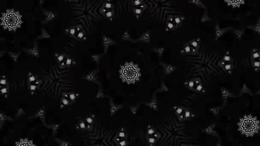 Psikedelik Kaleydoskop Patlaması simetrik kaleydoskop şekilleri patlıyor ve canlı renklerle beatendly döngülerde şekil değiştiriyor