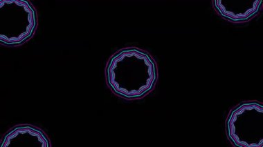 Psikedelik Kaleydoskop Patlaması simetrik kaleydoskop şekilleri patlıyor ve canlı renklerle beatendly döngülerde şekil değiştiriyor