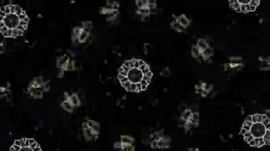 Psikedelik Kaleydoskop Patlaması simetrik kaleydoskop şekilleri patlıyor ve canlı renklerle beatendly döngülerde şekil değiştiriyor