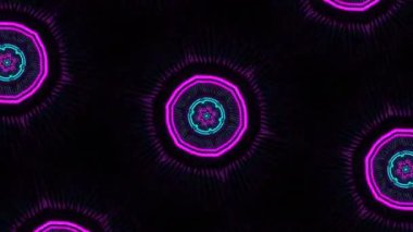 Psikedelik Kaleydoskop Patlaması simetrik kaleydoskop şekilleri patlıyor ve canlı renklerle beatendly döngülerde şekil değiştiriyor