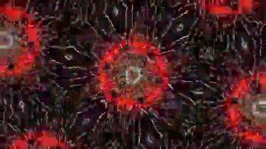 Psychedelic Kaleidoscope Burst Symmetric kaleidoscope shapes bursting and morphing with vibrant colors on beatfriendly loops