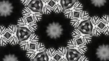 Psikedelik Kaleydoskop Patlaması simetrik kaleydoskop şekilleri patlıyor ve canlı renklerle beatendly döngülerde şekil değiştiriyor