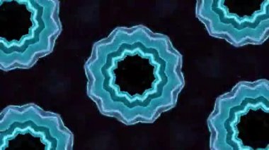 Psikedelik Kaleydoskop Patlaması simetrik kaleydoskop şekilleri patlıyor ve canlı renklerle beatendly döngülerde şekil değiştiriyor
