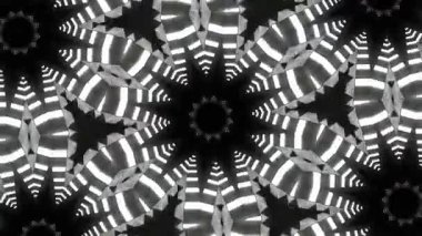 Psikedelik Kaleydoskop Patlaması simetrik kaleydoskop şekilleri patlıyor ve canlı renklerle beatendly döngülerde şekil değiştiriyor