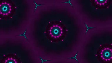 Psikedelik Kaleydoskop Patlaması simetrik kaleydoskop şekilleri patlıyor ve canlı renklerle beatendly döngülerde şekil değiştiriyor