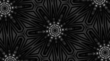 Psikedelik Kaleydoskop Patlaması simetrik kaleydoskop şekilleri patlıyor ve canlı renklerle beatendly döngülerde şekil değiştiriyor