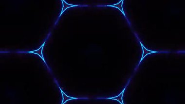 Psikedelik Kaleydoskop Patlaması simetrik kaleydoskop şekilleri patlıyor ve canlı renklerle beatendly döngülerde şekil değiştiriyor