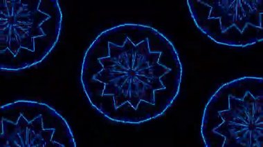 Psikedelik Kaleydoskop Patlaması simetrik kaleydoskop şekilleri patlıyor ve canlı renklerle beatendly döngülerde şekil değiştiriyor