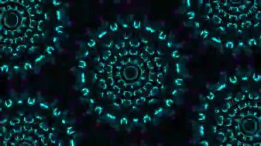 Psikedelik Kaleydoskop Patlaması simetrik kaleydoskop şekilleri patlıyor ve canlı renklerle beatendly döngülerde şekil değiştiriyor