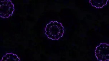 Psikedelik Kaleydoskop Patlaması simetrik kaleydoskop şekilleri patlıyor ve canlı renklerle beatendly döngülerde şekil değiştiriyor