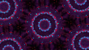 Psikedelik Kaleydoskop Patlaması simetrik kaleydoskop şekilleri patlıyor ve canlı renklerle beatendly döngülerde şekil değiştiriyor