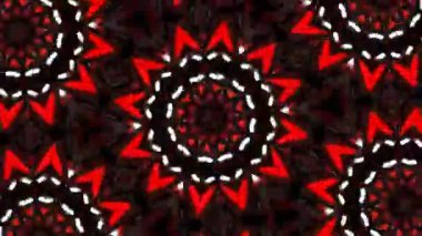 Psikedelik Kaleydoskop Patlaması simetrik kaleydoskop şekilleri patlıyor ve canlı renklerle beatendly döngülerde şekil değiştiriyor