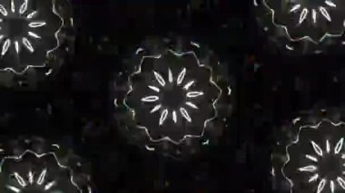 Psikedelik Kaleydoskop Patlaması simetrik kaleydoskop şekilleri patlıyor ve canlı renklerle beatendly döngülerde şekil değiştiriyor