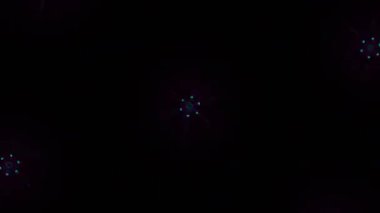 Psikedelik Kaleydoskop Patlaması simetrik kaleydoskop şekilleri patlıyor ve canlı renklerle beatendly döngülerde şekil değiştiriyor