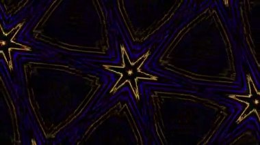 Psikedelik Kaleydoskop Patlaması simetrik kaleydoskop şekilleri patlıyor ve canlı renklerle beatendly döngülerde şekil değiştiriyor