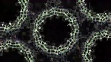 Psikedelik Kaleydoskop Patlaması simetrik kaleydoskop şekilleri patlıyor ve canlı renklerle beatendly döngülerde şekil değiştiriyor