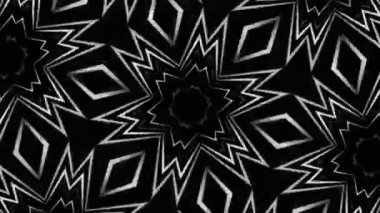 Psikedelik Kaleydoskop Patlaması simetrik kaleydoskop şekilleri patlıyor ve canlı renklerle beatendly döngülerde şekil değiştiriyor