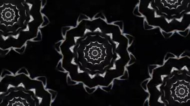 Psikedelik Kaleydoskop Patlaması simetrik kaleydoskop şekilleri patlıyor ve canlı renklerle beatendly döngülerde şekil değiştiriyor