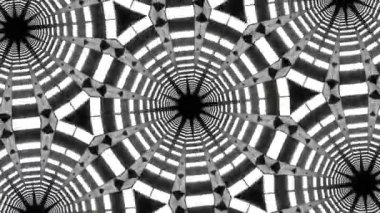 Psikedelik Kaleydoskop Patlaması simetrik kaleydoskop şekilleri patlıyor ve canlı renklerle beatendly döngülerde şekil değiştiriyor