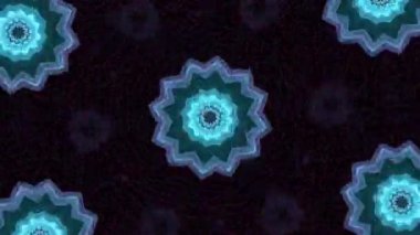 Psikedelik Kaleydoskop Patlaması simetrik kaleydoskop şekilleri patlıyor ve canlı renklerle beatendly döngülerde şekil değiştiriyor