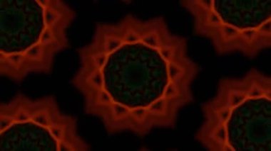 Psikedelik Kaleydoskop Patlaması simetrik kaleydoskop şekilleri patlıyor ve canlı renklerle beatendly döngülerde şekil değiştiriyor