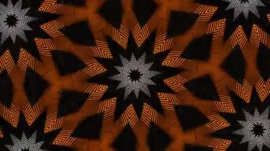 Psikedelik Kaleydoskop Patlaması simetrik kaleydoskop şekilleri patlıyor ve canlı renklerle beatendly döngülerde şekil değiştiriyor