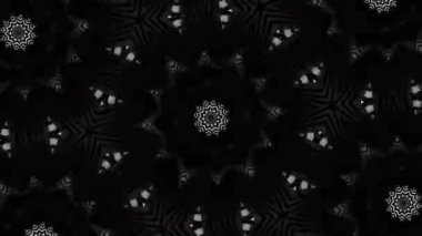 Psikedelik Kaleydoskop Patlaması simetrik kaleydoskop şekilleri patlıyor ve canlı renklerle beatendly döngülerde şekil değiştiriyor