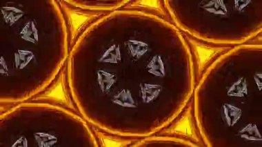 Psikedelik Kaleydoskop Patlaması simetrik kaleydoskop şekilleri patlıyor ve canlı renklerle beatendly döngülerde şekil değiştiriyor