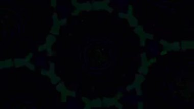 Psikedelik Kaleydoskop Patlaması simetrik kaleydoskop şekilleri patlıyor ve canlı renklerle beatendly döngülerde şekil değiştiriyor