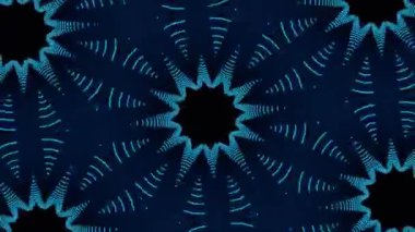 Psikedelik Kaleydoskop Patlaması simetrik kaleydoskop şekilleri patlıyor ve canlı renklerle beatendly döngülerde şekil değiştiriyor